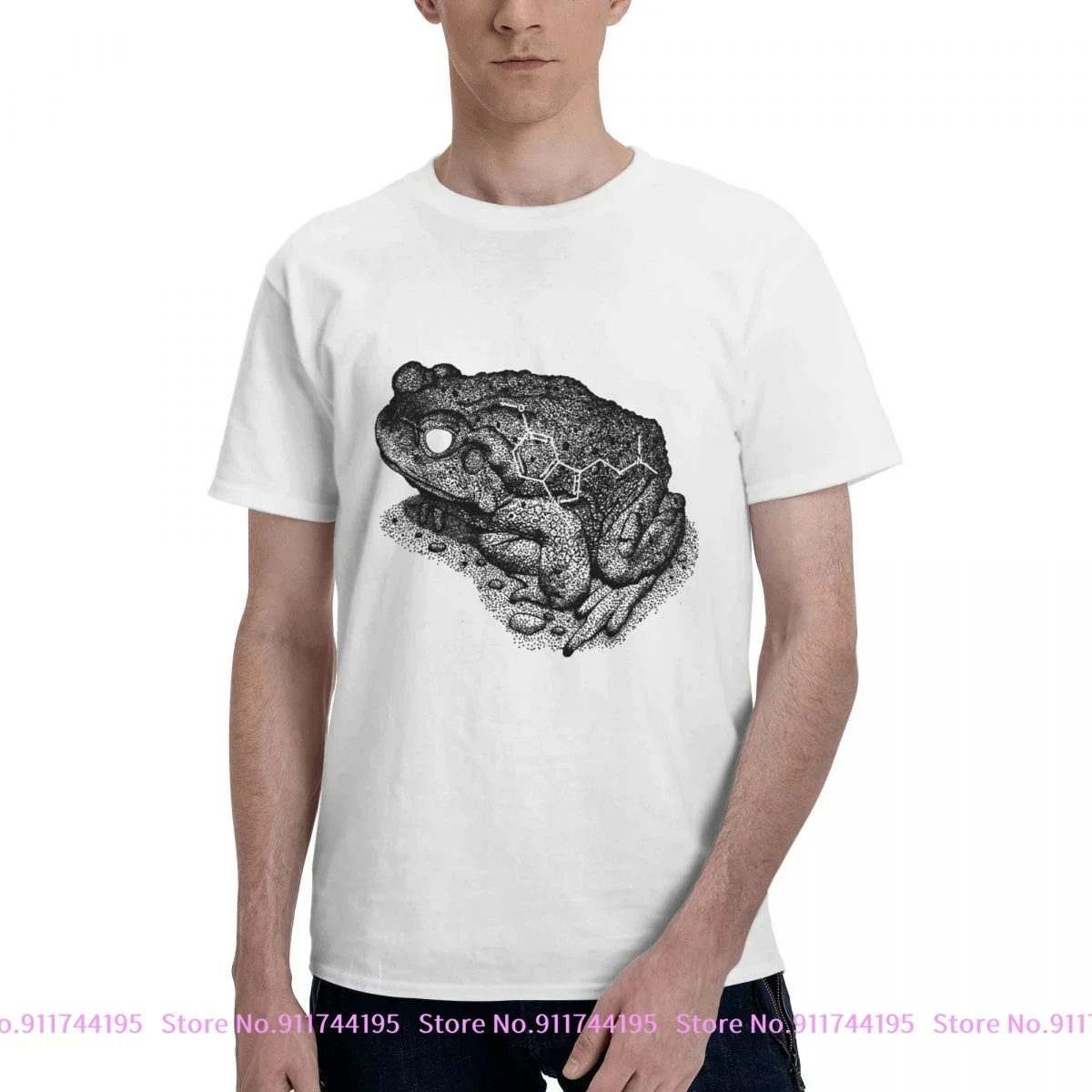 Фото Топ Sonoran Desert Toad Bufo Alvarius Toad 5Meo Dmt футболка с изображением молекулы Tee ежедневная рубашка горячая распродажа №1