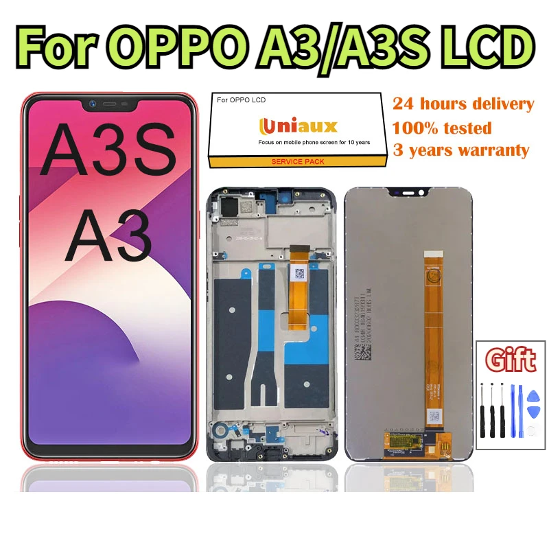 

6,2 "Оригинальный ЖК-дисплей для Oppo A3s сменный сенсорный экран дигитайзер для OppoA3s CPH1803 CPH1853 CPH1805 дисплей с рамкой