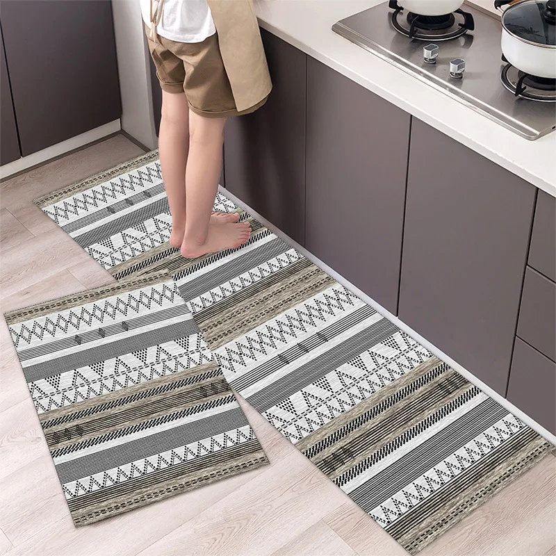 thumbnail image 1 of Alfombra de cocina antideslizante con estampado, alfombra para el suelo, alfombra lavable para la entrada del hogar, alfombra para la puerta de la sala de estar, alfombra para el dormitorio, 1 of 5
