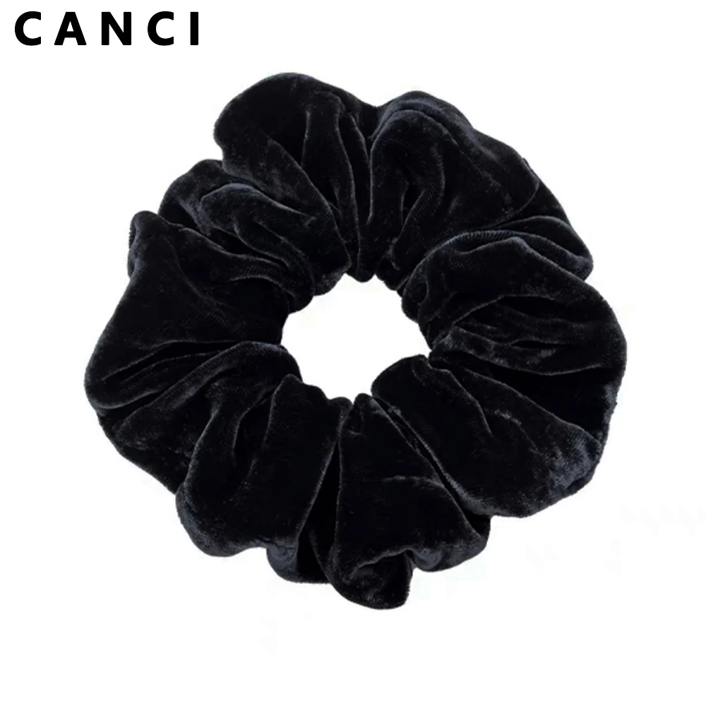 

100% Swan Velvet Large Scrunchies Comfortable Smooth Texture Fabric Bands Hair Ties Elastics for Women Hair Accessories 3.5CM