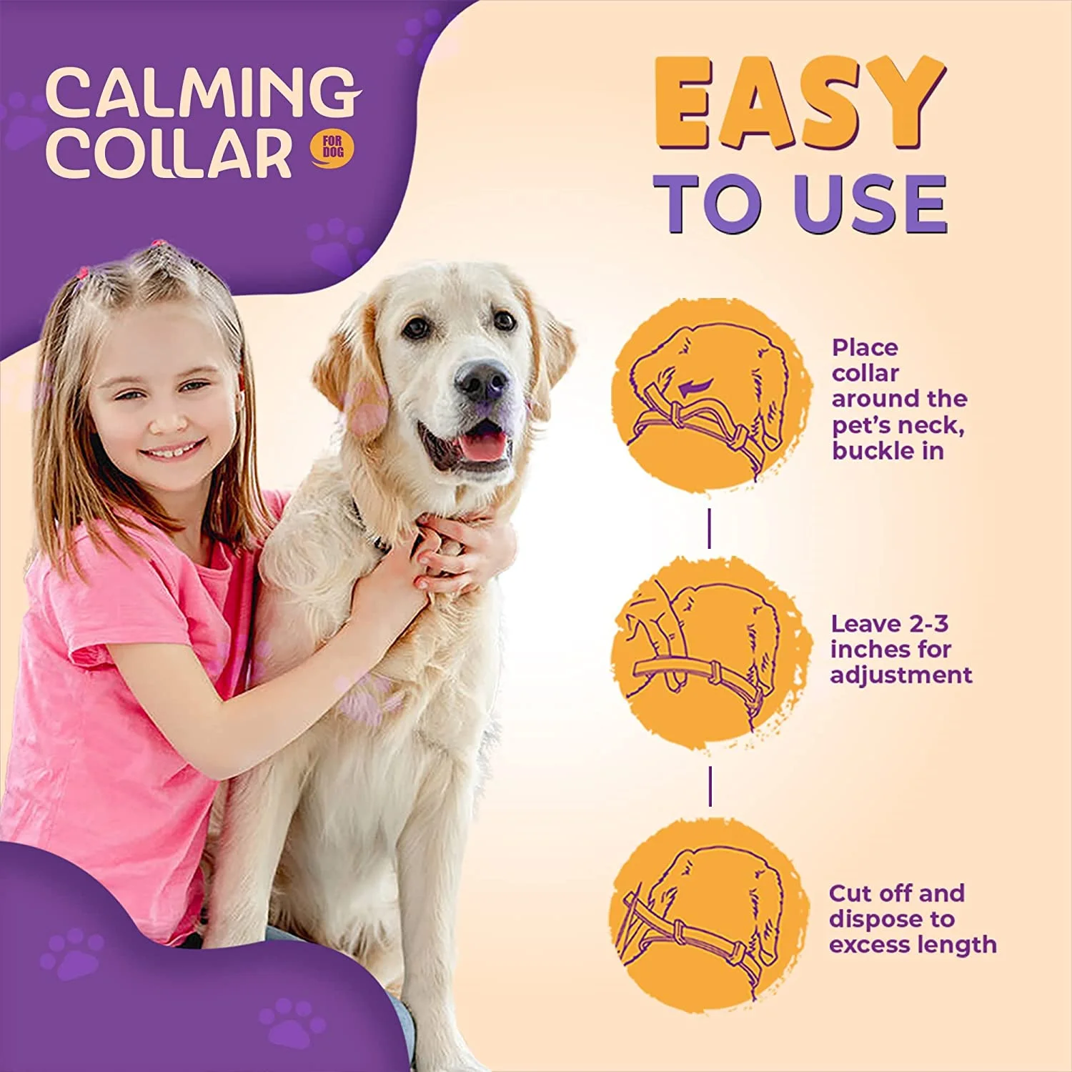 Title 14, Pet Calm Collar Cat Dog Soothe Collar Adjustabl...