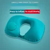 U-Shape Travel Pillow Automatic Air Inflatable Airplane Car Pillows Ring Pillow Folding Press Type Bed Pillows Neck Cushion 2 3