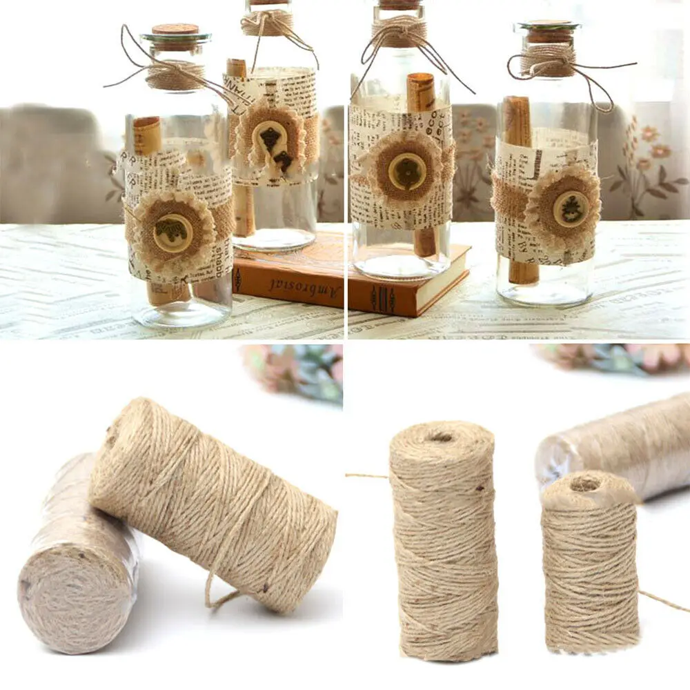 50/80/100Meters Jute Twine Brown Hemp Rope Thin String DIY Handmade Home  Decor Gift Wrapping Cords Hemp Thread Craft Accessories - AliExpress