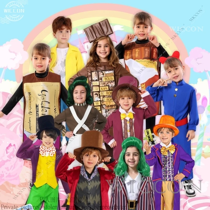 chocolate factory ウルフチャン 衣装 Chocolate Factory Willy Cosplay Costume Charlie Uniform