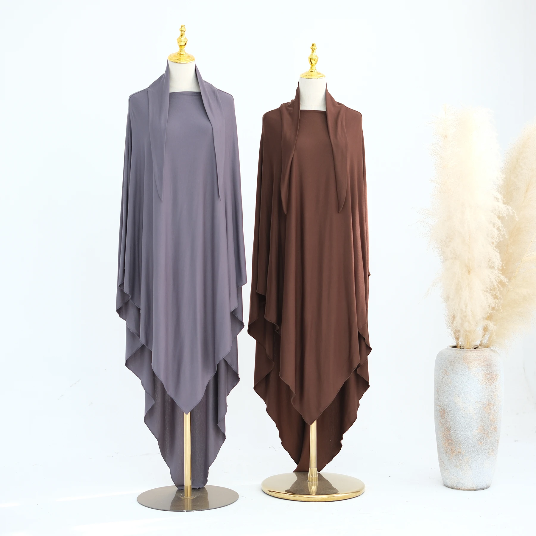 Jersey Cotton Khimar Long Hijab Scarf