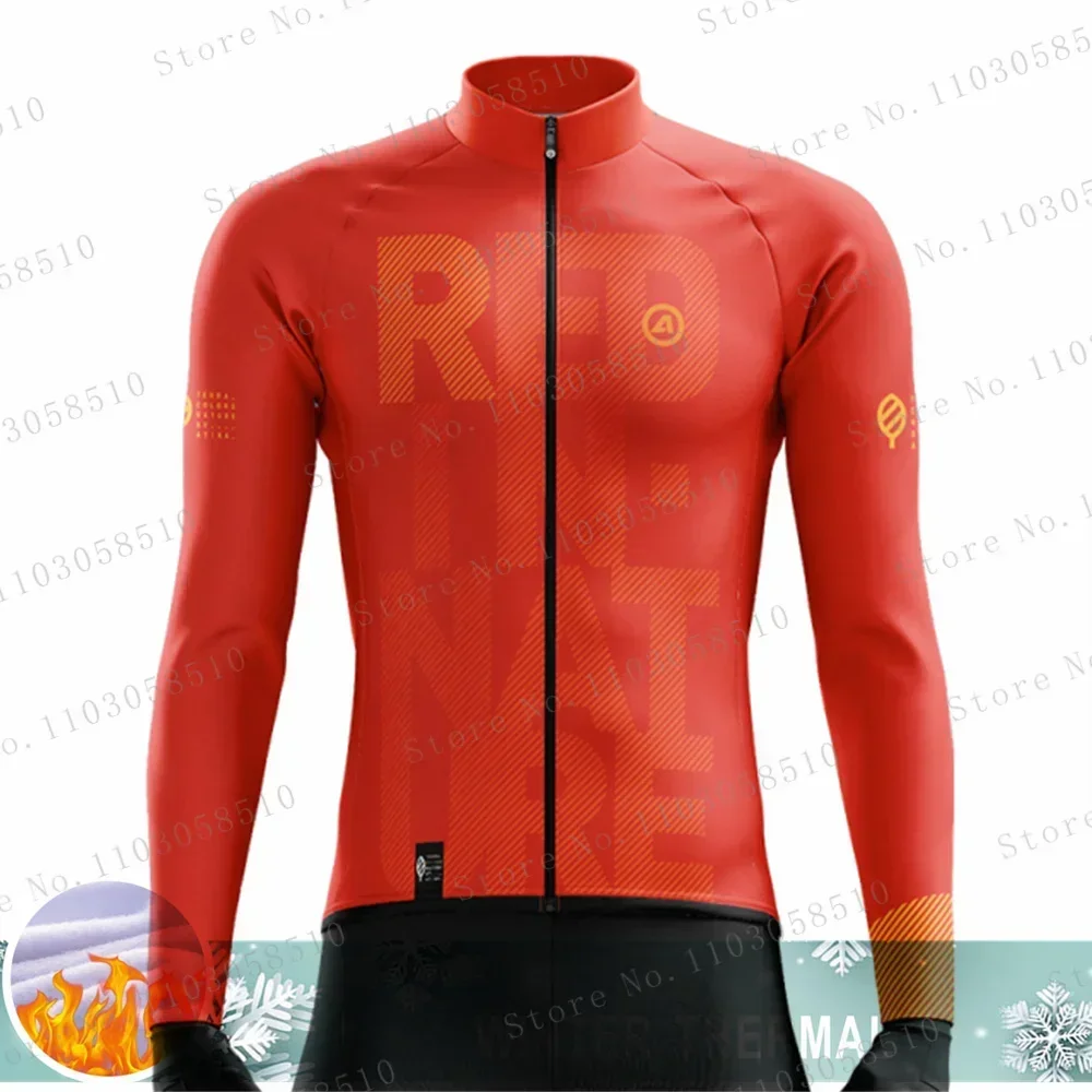 Description Picture 6 of itemWinter Men Cycling Jersey Jacket Mtb Fleece Flannel Long Sleeve Cashmere Warm Thick Coat Ciclismo Outdoor Windproof Warm 2024