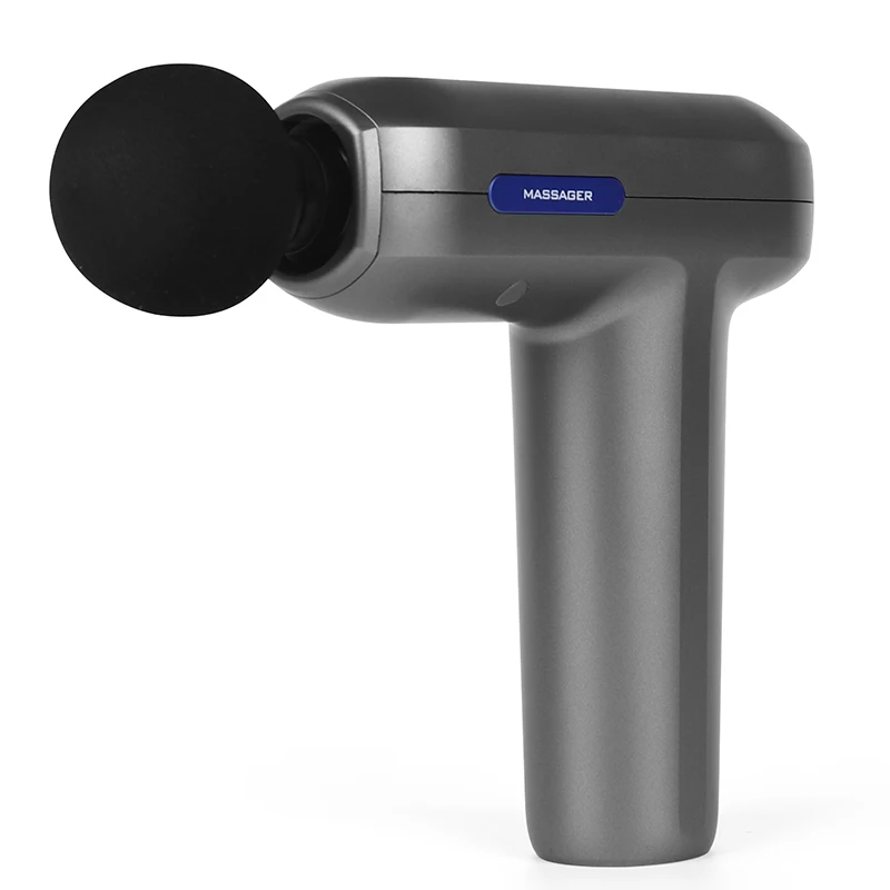 

Using a portable mini fascia massage gun