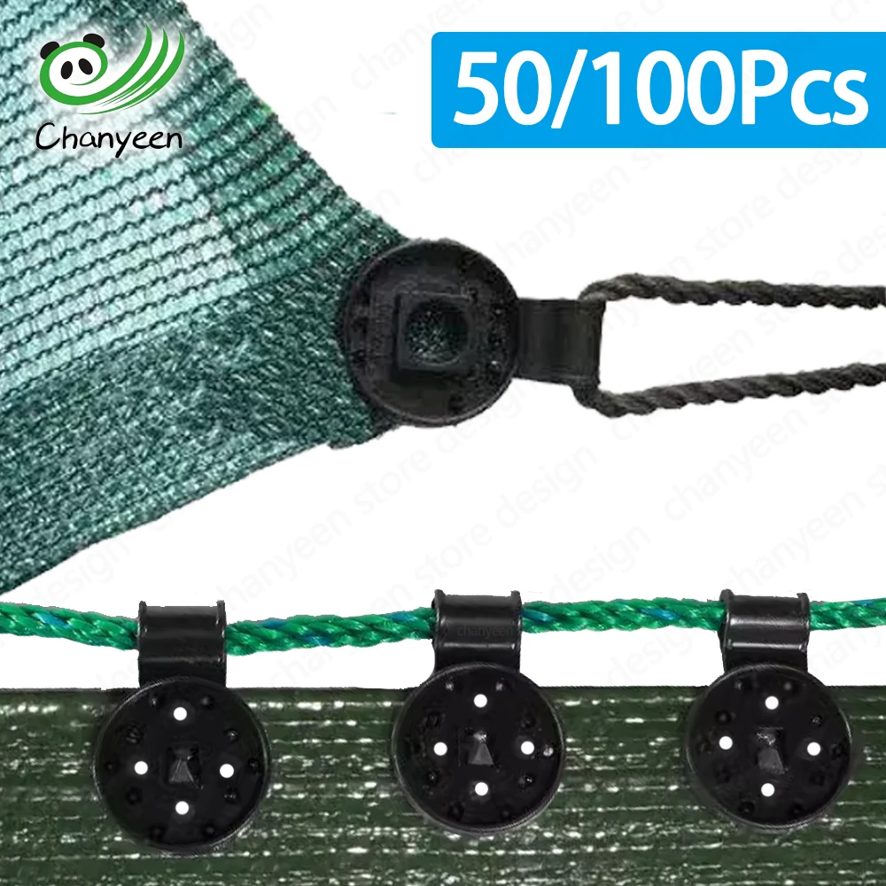 10-100pcs Sun Shade Cloth Clip Shade Fabric Clamps Grommets for Net Mesh Cover Sunblock Fabric in Garden Backyard Greenhou Tools