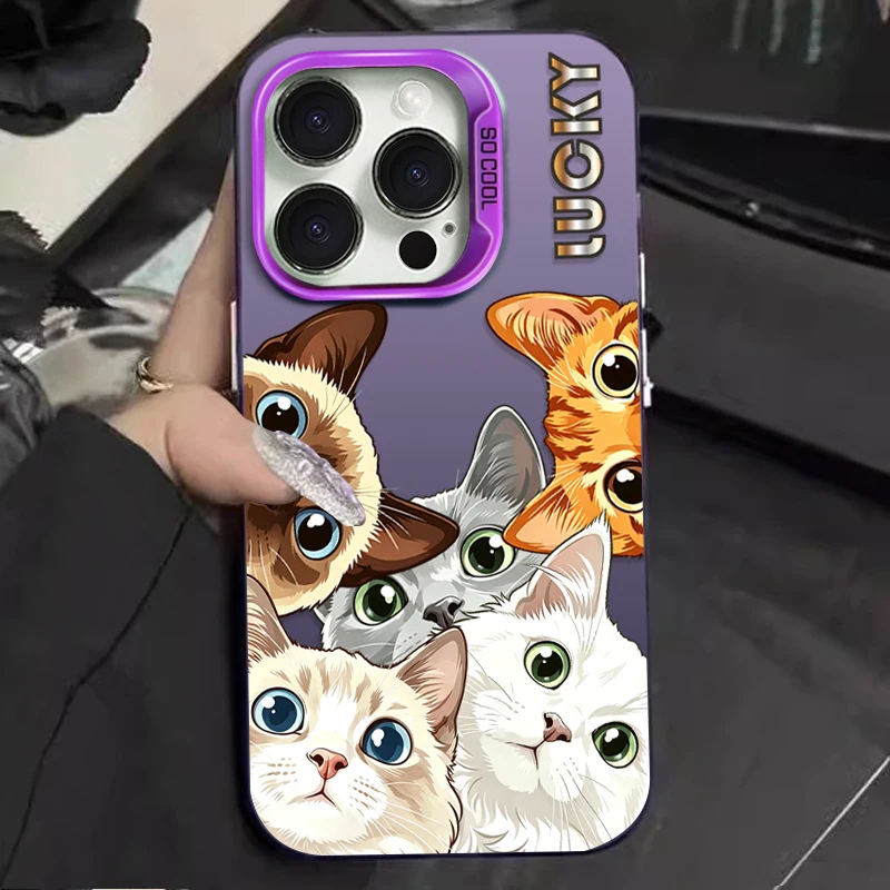 Chic Fashion Kitten Cartoon Smartphone Case