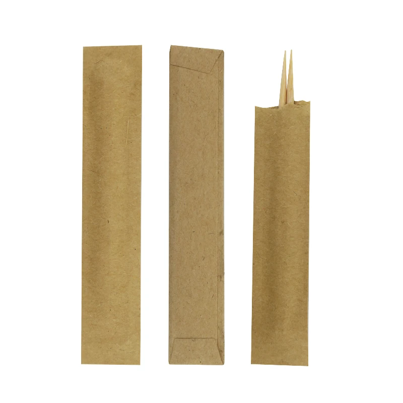 Description Picture 3 of item1000Pcs Toothpicks Wholesale Bamboo Toothpick Fruit Tooth Picks Restaurant Hotel Tooth Sticks Kraft Paper Individual Packing