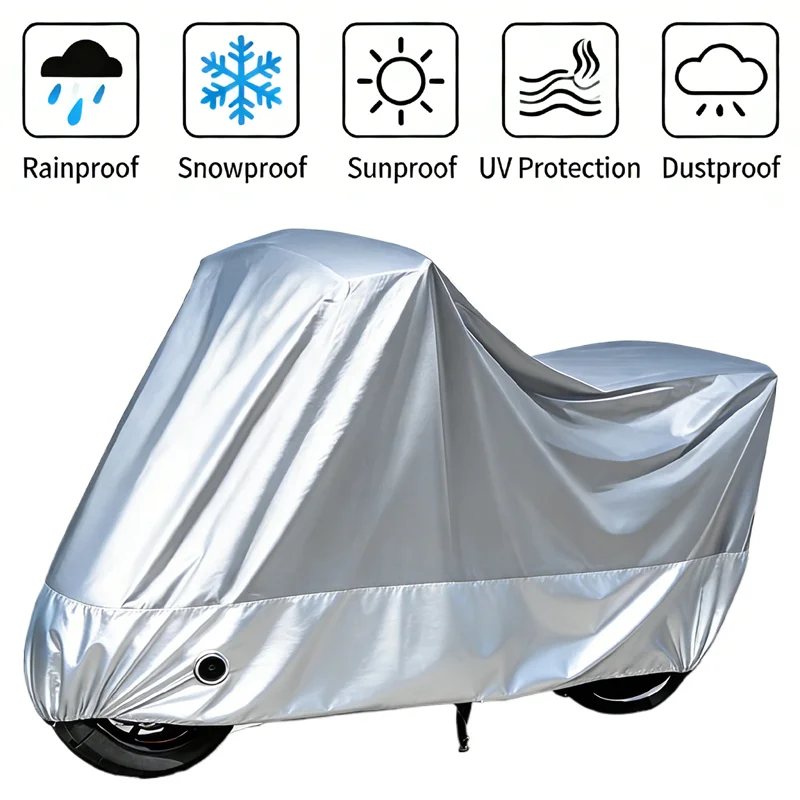 Motorcycle Waterproof Cover Universal Outdoor Protection Dust Motorbike Rain Cover Sunshade Dustproof Uv Protective M L XL 4XL