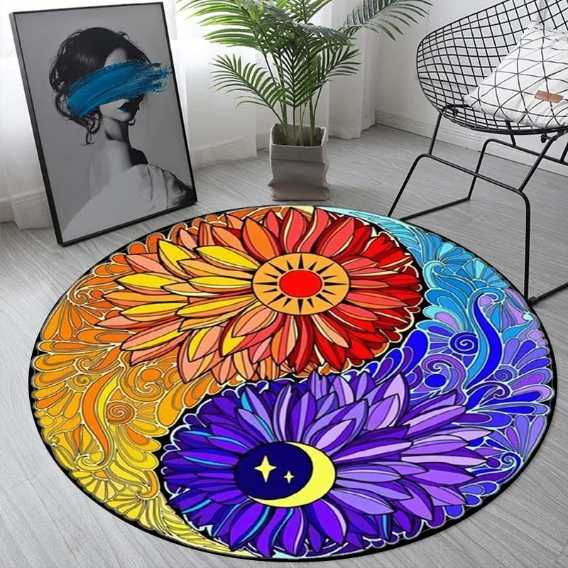 

European style color decoration circular carpet living room,bedroom area,carpet room,bedside chair cushion,non slip carpet,yoga