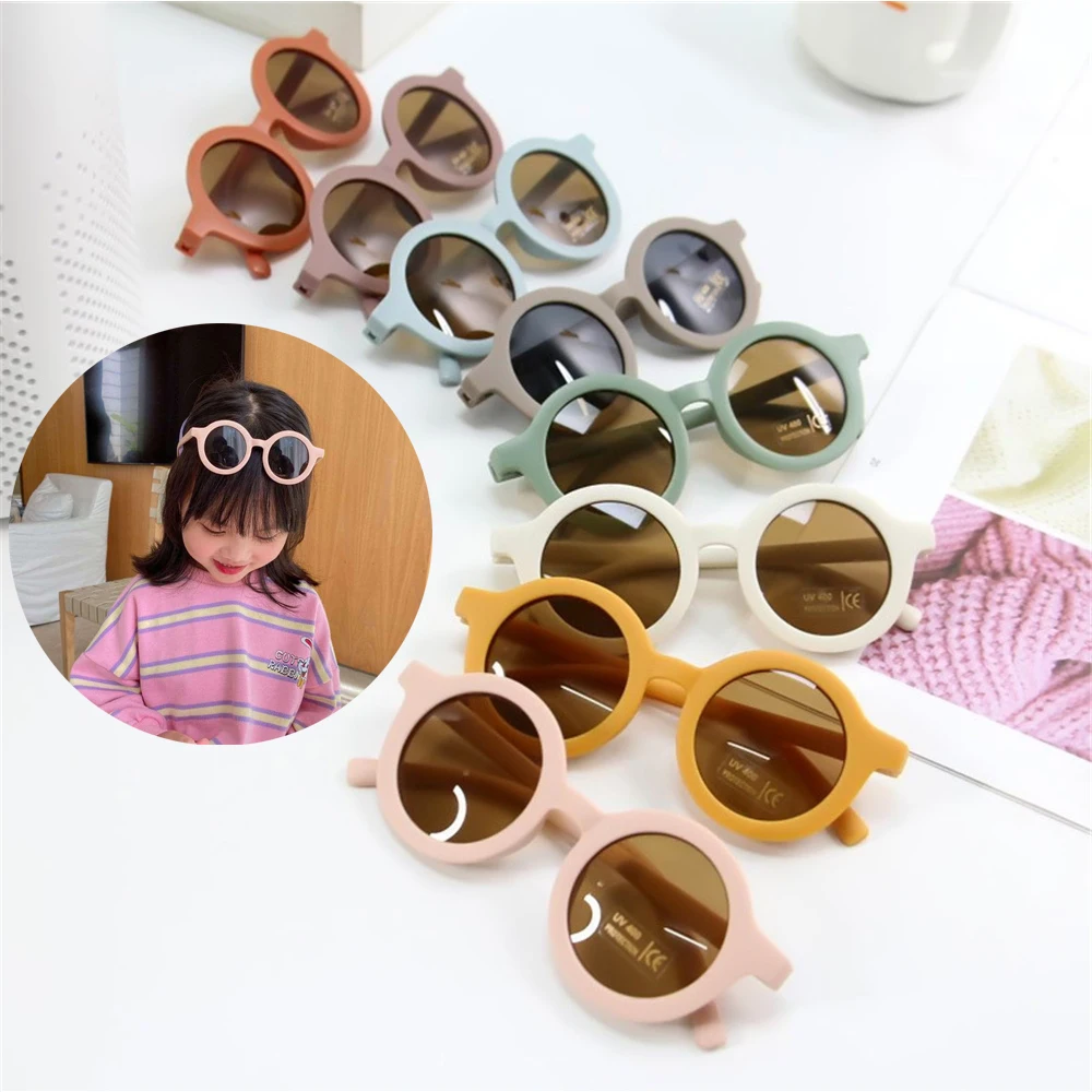 

2024 Cute Kids Sunglasses Parent Child Frosted Glasses New 1-8 Year Old Baby Decorative Sunglasses Trendy Kids Sunglasses