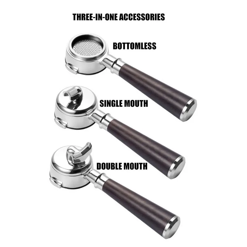 58Mm Coffee Bottomless Portafilter Suit Manico In Legno Per Expobar E61 Grouphead/Rocket/Rancilio/Em19M2/La Cimbals Kitchen