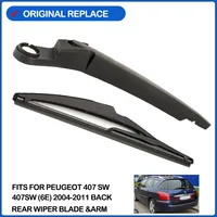 11" Rear Windscreen Wiper Blade And Arm For Peugeot 407 SW 407SW (6E) 2004-2011 Back Window Windscreen Glass Blades accessories 1