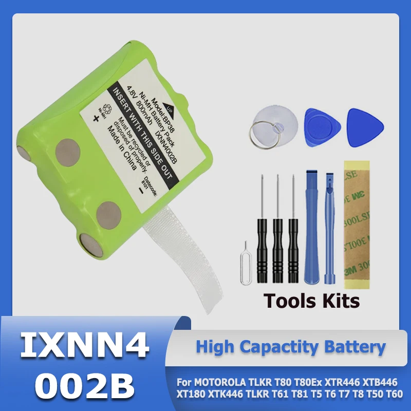 

New IXNN4002A IXNN4002B BP40 BT-1013 Battery For MOTOROLA TLKR- T80 T80Ex XTR446 XTB446 XT180 T3 T4 T6 T7 T8 T5 T50 T60 T61 T81