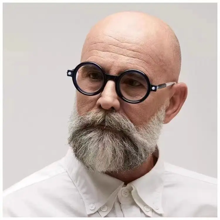 Stylish Round Black & White Vintage Anti-Blue Light Reading Glasses