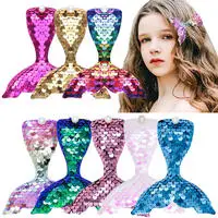 

New Hair Clip Cute Children'S Cartoon Mermaid Tail Flip Sequins Duck Mouth Clip Beautiful Hair Accessories Gifts For Girls