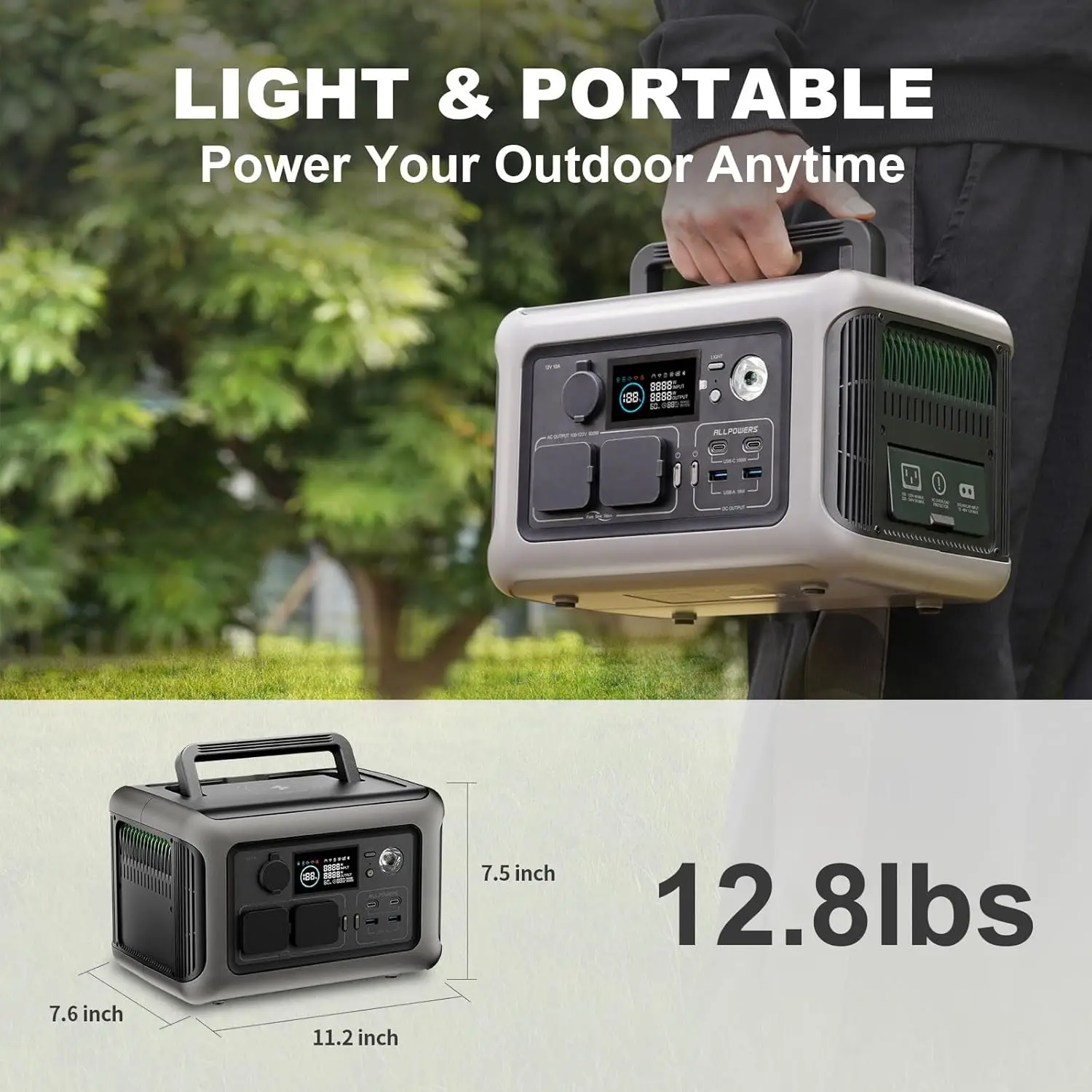 รูปสินค้า เครื่องกำเนิดไฟฟ้าพลังงานแสงอาทิตย์แบบพกพา 600W พร้อมแผงโซลาร์เซลล์