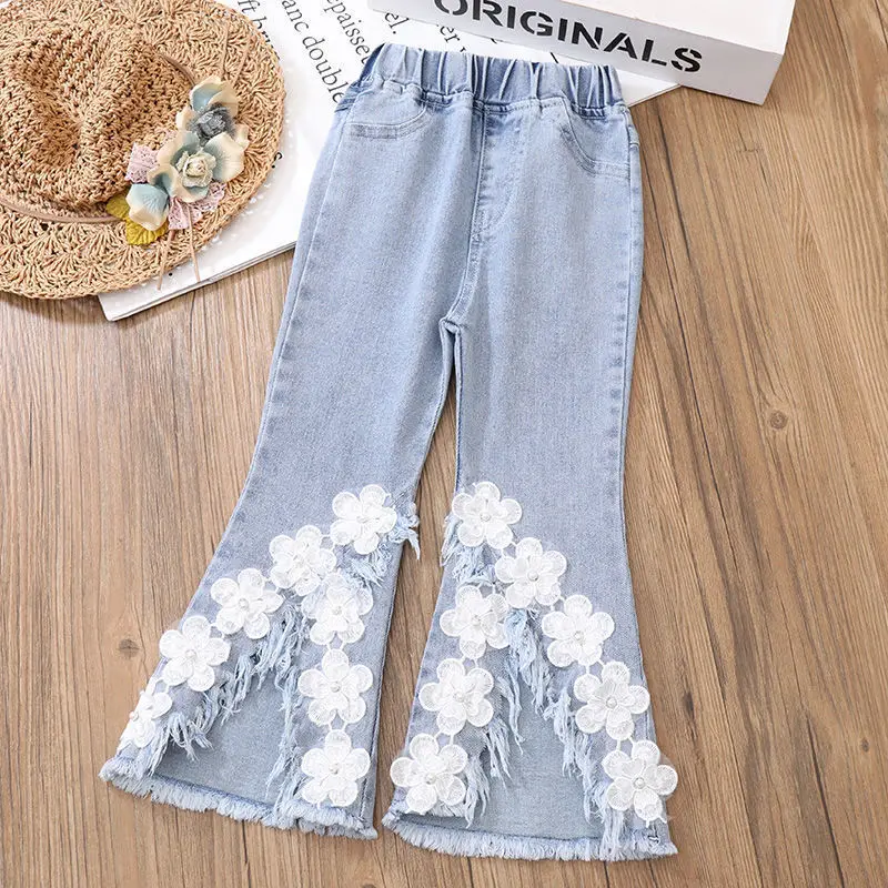 Girls Lace Jeans Set 5