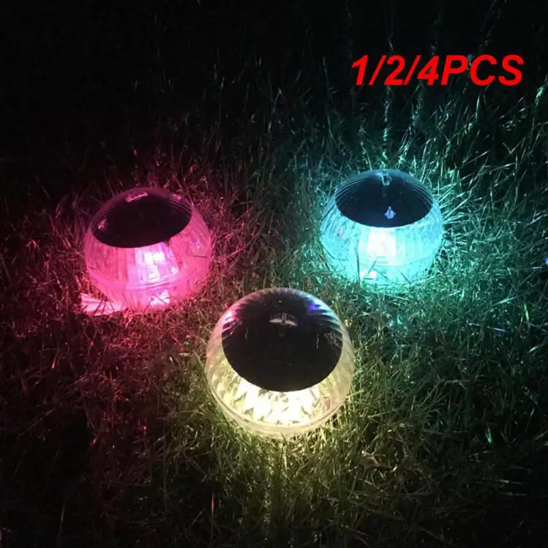 

1/2/4PCS Outdoor Floating Underwater Ball Lamp Solar Powered Color Changing Swimming Pool Party Night Light for Yard Pond Garden