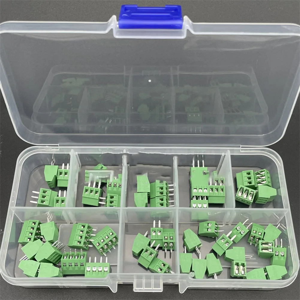 50pcs 2/3/4P KF128 Terminal Block 2.54mm Screw PCB Mount Screw Connector Screw Terminals Electrical Equipment Accessories