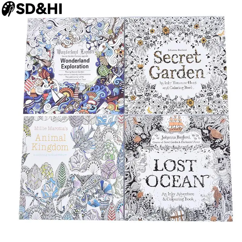 Coloring Book For Children Adult Relieve Stress Kill Time Painting Art Book Anti-Stress Magic Forest Fantasy Dream Wonderland