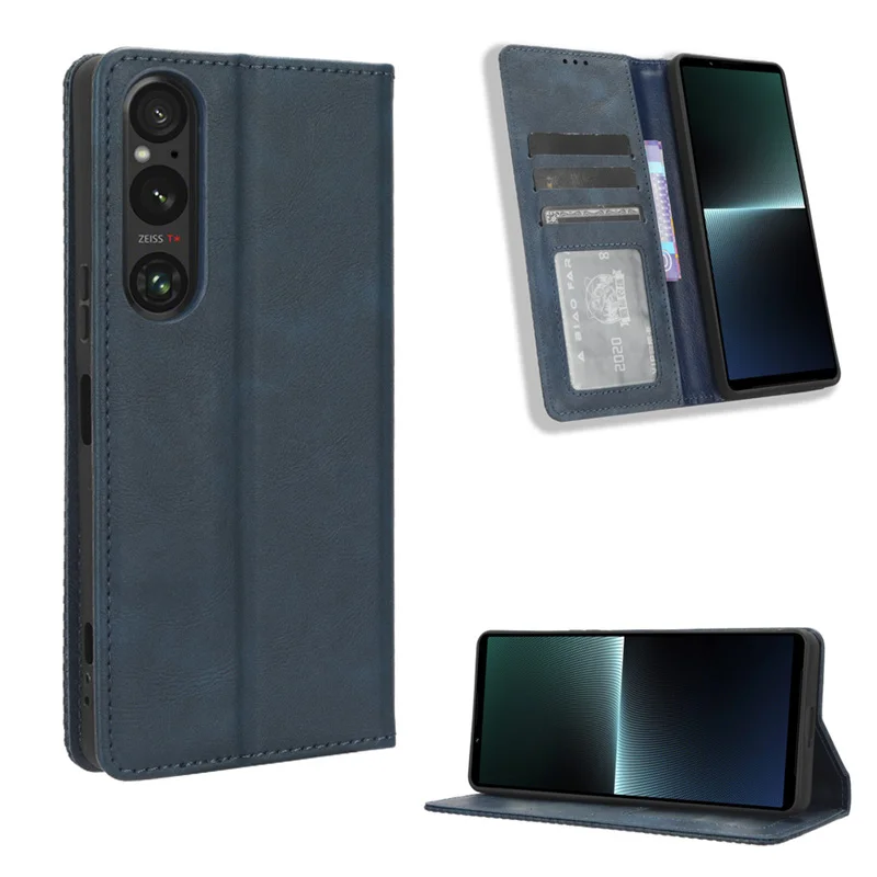 Per Sony Xperia 1 V 2023 Custodia In Pelle Modello Retrò Con Fibbia Magnetica Di Lusso Per Sony Xperia 1 V Xperia 1 V Custodia Protettiva Per Telefono