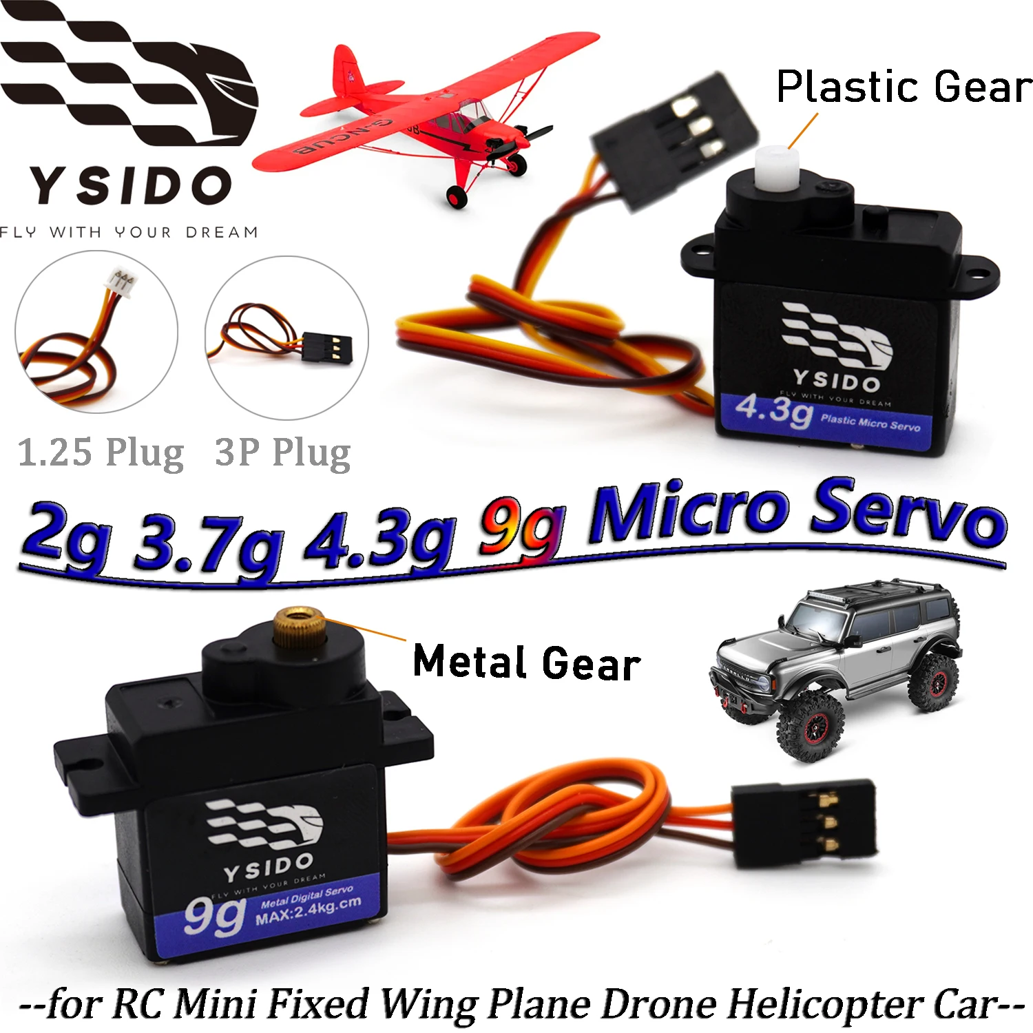 Lightweight Precision Micro Servo for RC Vehicles and Drones