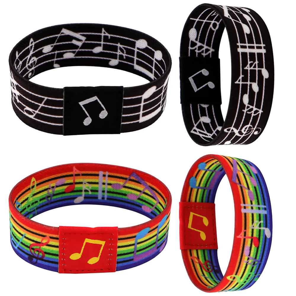 Rainbow Note Cute Stretch Wristband Bracelet Cartoon Bracelet for Women Bangles Fashion Accessories