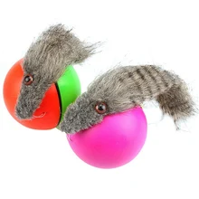 Popular New Dog Cat Weasel Motorized Funny Rolling Ball Pet Appears Jump Moving Toy