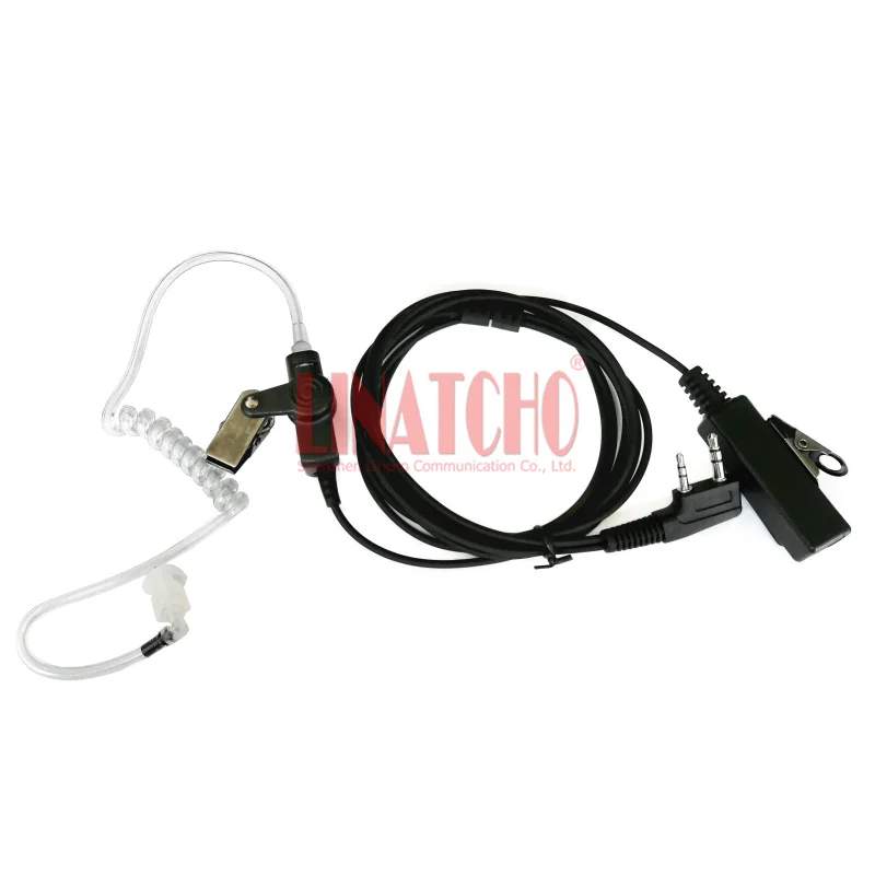 Good Quality Acoustic Air Tube Radio Walkie Talkie Earphone Earplug with Professional PTT Microphone