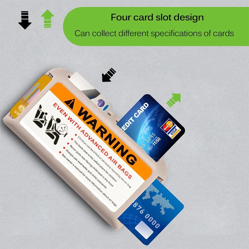 Sun Visor Organizer Car Card Clip Parking Card Holder 1Pc