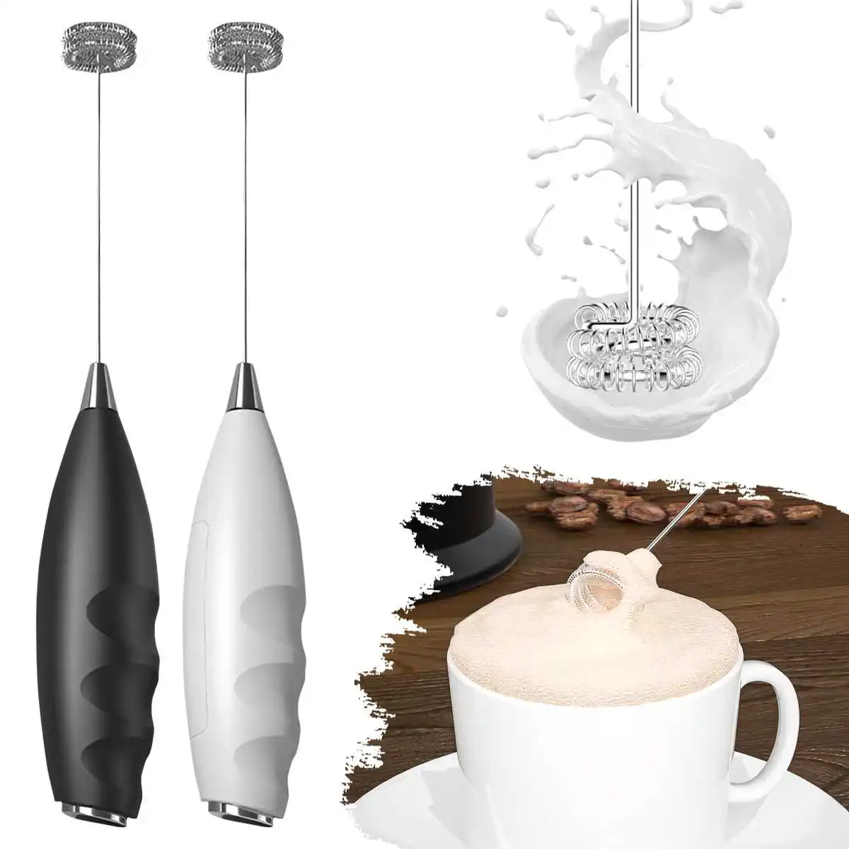 Cordless Electric Milk Frother and Beverage Mixer
