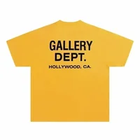Vintage haute rue T-shirt galerie chemise imprimée mode lettre imprimé T-shirt décontracté col rond T-shirt été marque haut 5