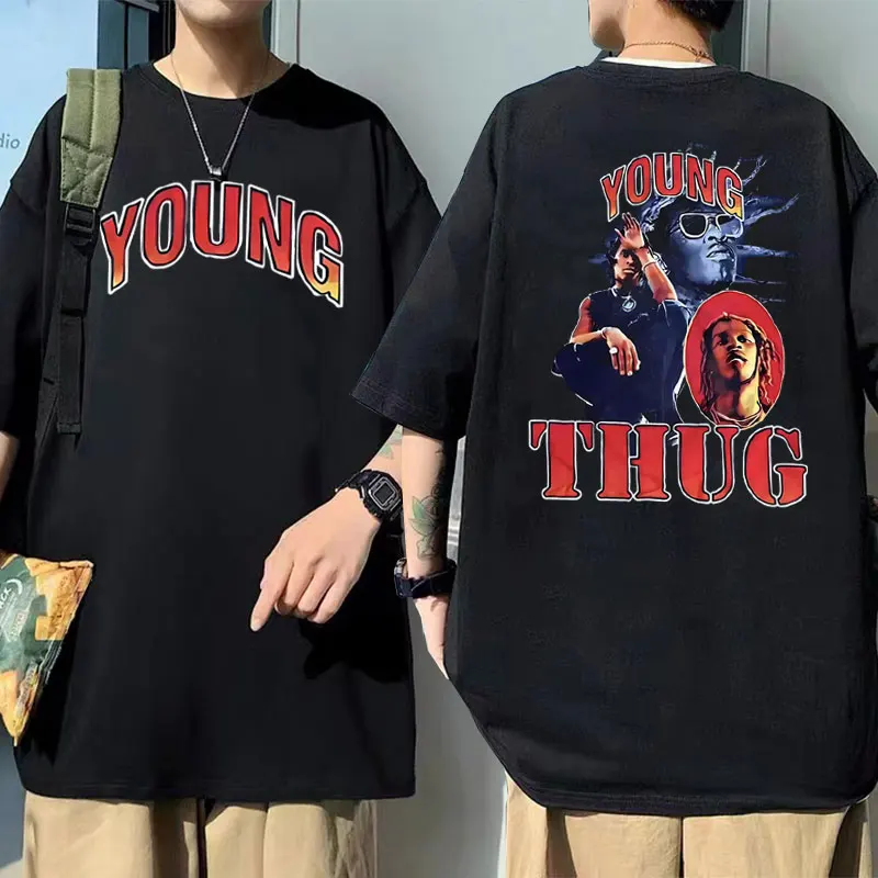 

Vintage Rapper Young Thug T Shirts Men Hip Hop Summer Cotton Tshirt Mens Oversized T-shirts Short Sleeve Male Fashion Streetwear