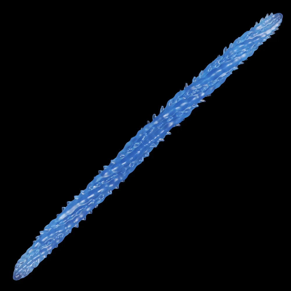 Plug anal long à reliefs pour massage prostatique et stimulation_voghion.com