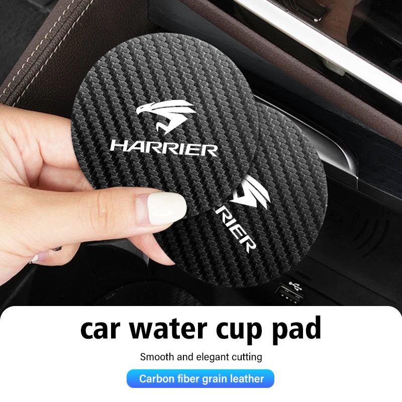 Universal Car Coaster Anti-Slip Carbon Cup Pad Bottle Holder Mat For Toyota Harrier 30 60 80 XU30 XU60 XU80