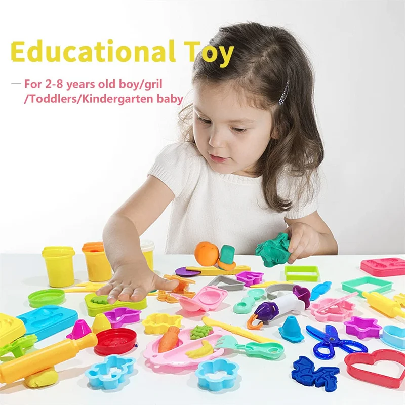 Dough Play Tool for Kids Cartoon Dinosaur Fruit Roller Cutter Scissor Playdough Accessories Plasticine Mould Early Education Toy 6