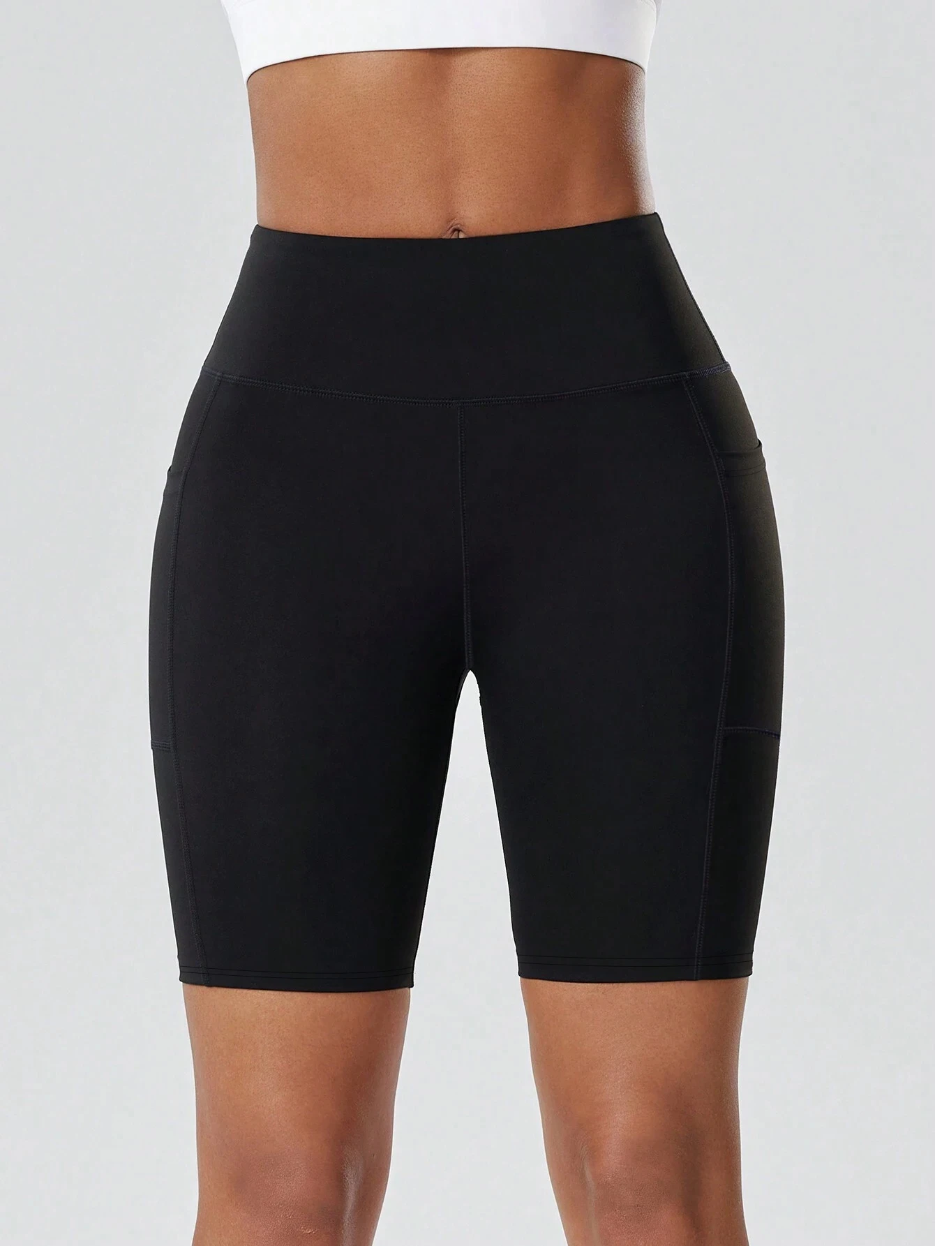 Women High Waist Hip Lifting Sports Leggings shorts Slimming Running Training Quick drying breathable Trousers Gym Slim shorts 4