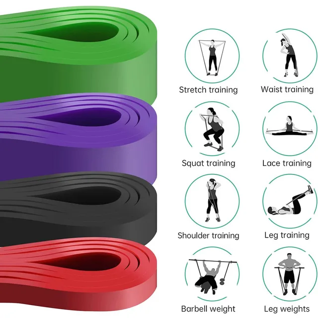 Resistance Band Heavy Duty Latex Sports Elastic Belt Pull Up Assist Bands For Pilates Workout Out Fitness Shape Body Home Gym 4