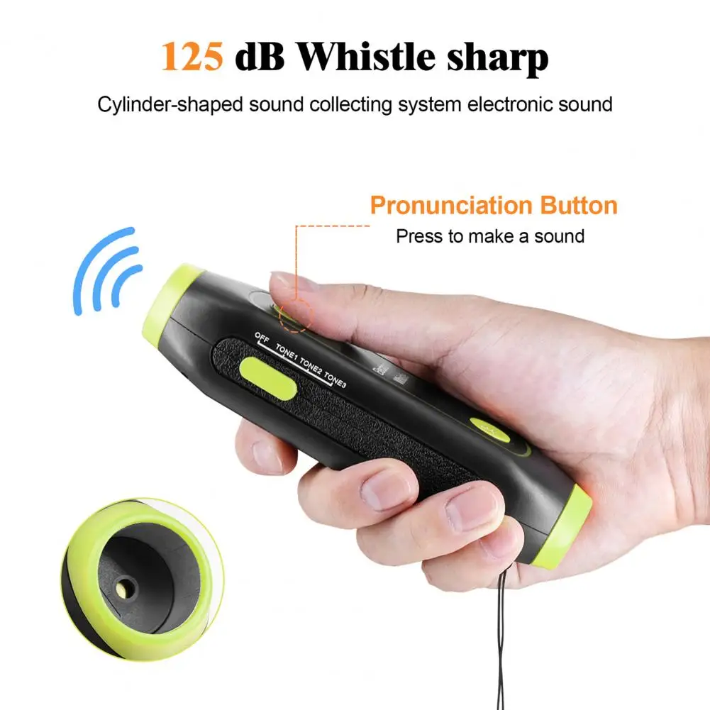 Electronic Whistle with LED Light Battery-operated Camping Outdoor Emergency Tool Camping Supplies