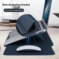 Étui en cuir PU pour ordinateur portable, housse de support, pochette pour hommes et femmes 13 14 15 15.6 16 pouces pour Macbook Air Samsung HP Lenovo 2