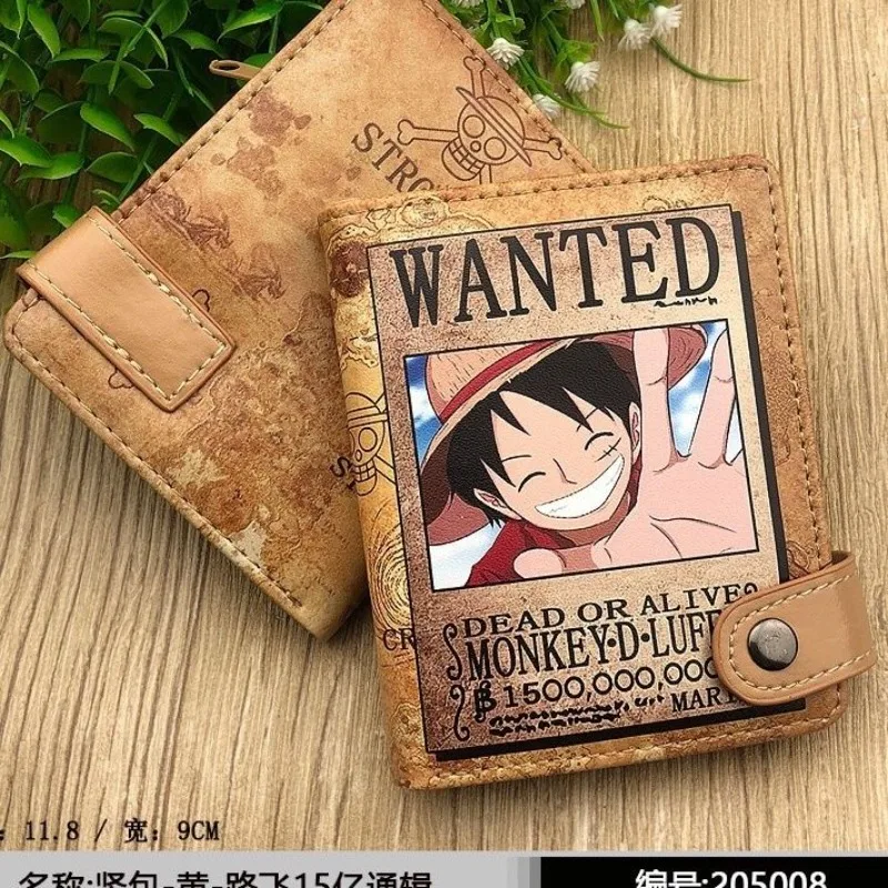 One Piece Animation Peripheral Luffy Personalized Wallet Kawaii Cute Creative Cartoon Coin Purse Card Bag Holiday Gift Wholesale Sneakatelier
