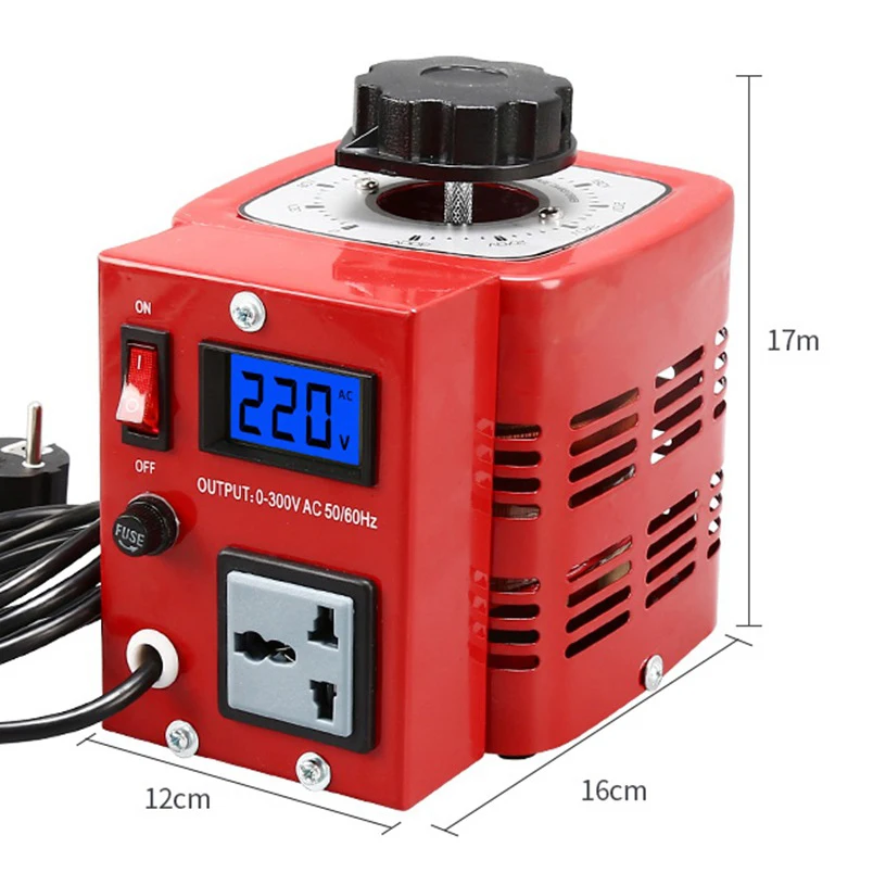 APS 단상 AC 전압 조정기 220V 접촉식 0-300V AC 전원 공급 장치 안정기 (영국/EU/미국 표준)