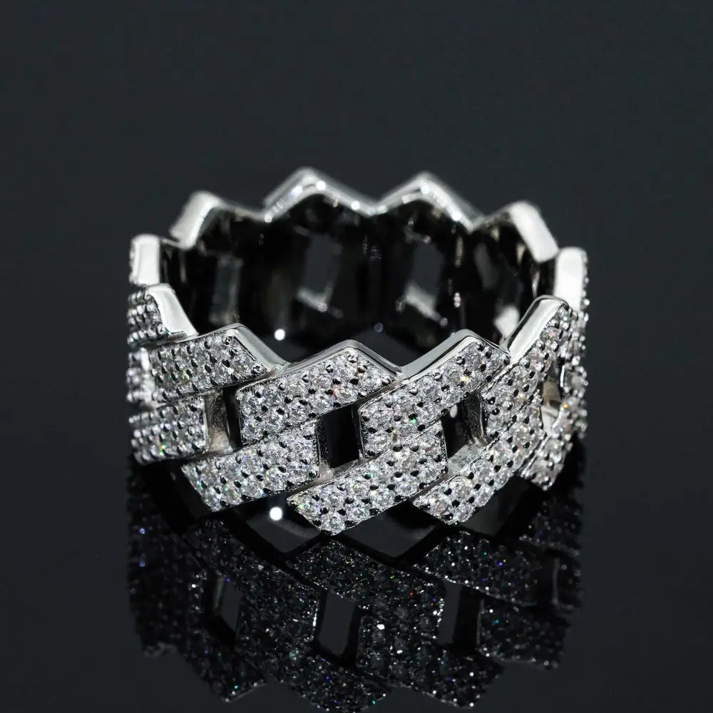 日本未入荷Heiのocean ring 全2色 HOYON Real 925 Silver Moissanite Ring VVS D Color Diamond
