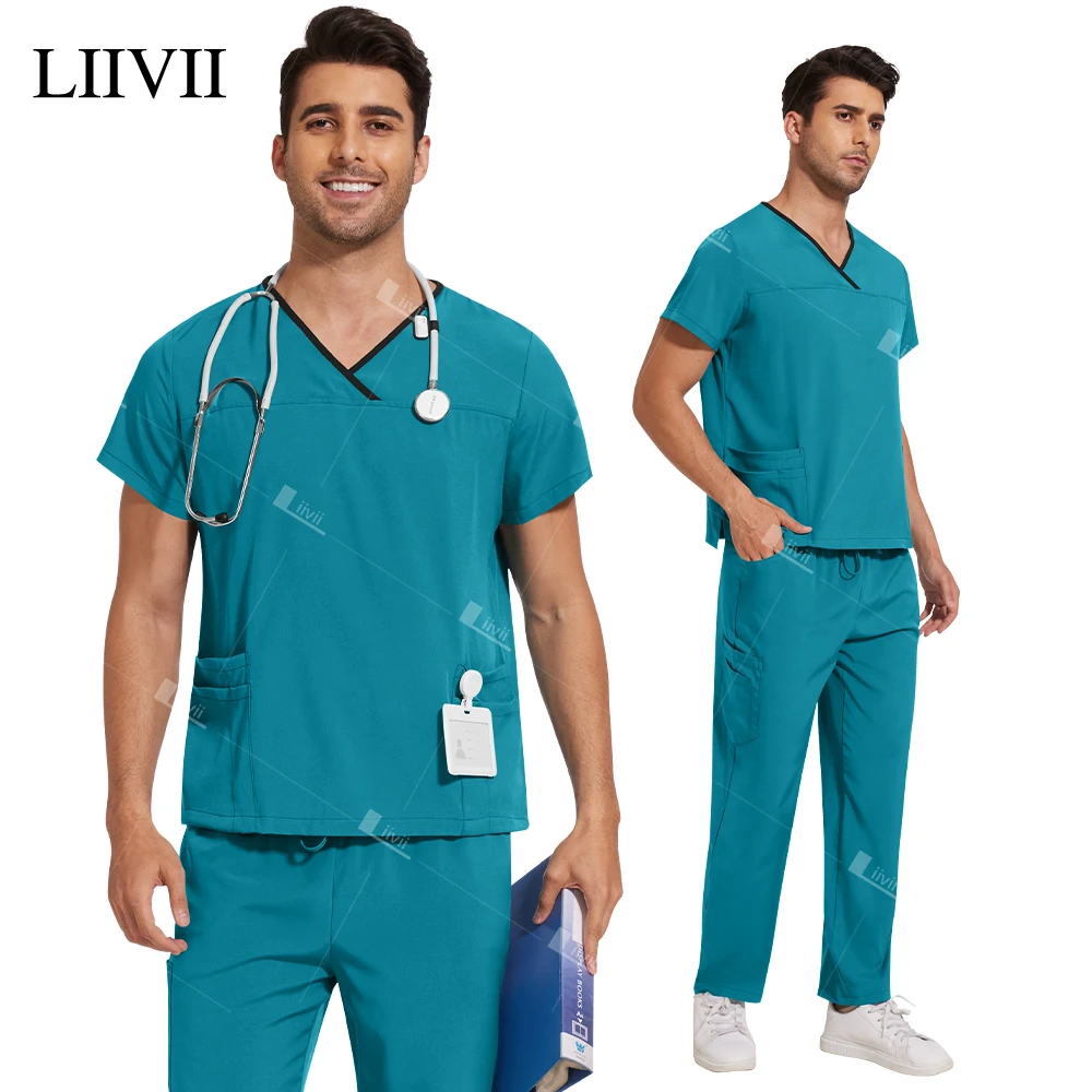 Uniformes quirúrgicos, ropa de trabajo de laboratorio, conjunto de