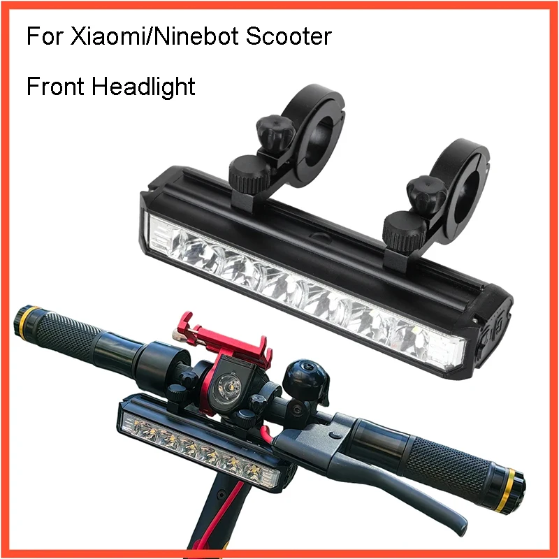 

LED Outdoor Bicycle Headlights Bright Night Riding Suitable For Xiaomi For Ninebot Electric Scooter Charging Cycling Equipment