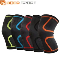 Genouillères de sport tricotées, basket-ball de course, cyclisme fitness, genouillères antidérapantes en nylon respirant pour hommes et femmes 4