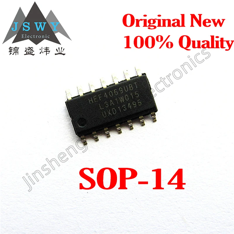 

5~20PCS HEF4069UBT HEF4069 100% Brand New & Original SOP-14 Six Inverters SMT Logic Chips Spot ICs